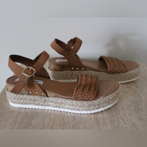 Steve Madden Brown Woven Espadrilles Size 11